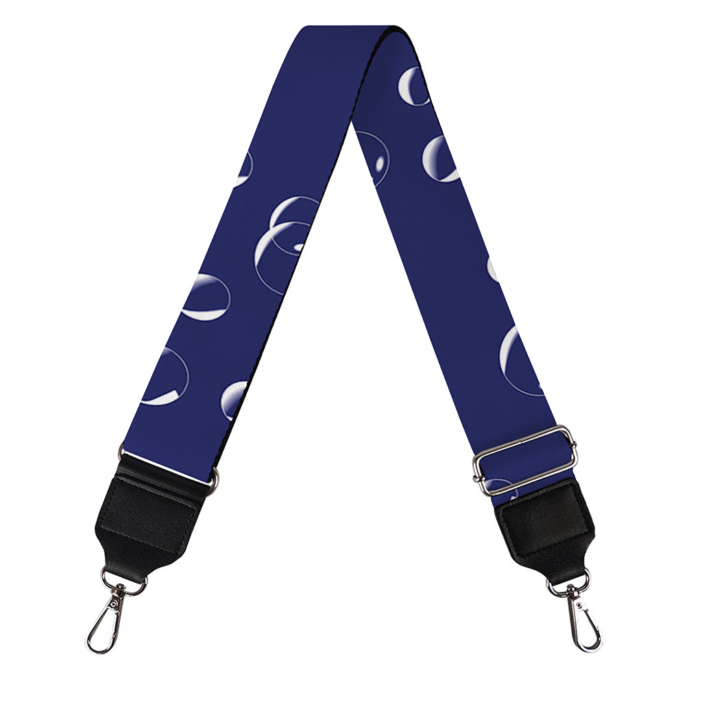 Blue And White Bubble Pattern Print Bag Strap