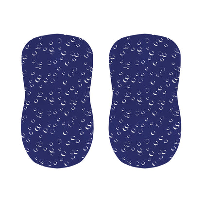 Blue And White Bubble Pattern Print Bar Stool Covers