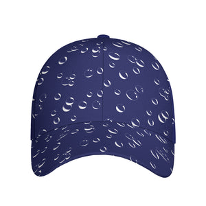 Blue And White Bubble Pattern Print Baseball Cap