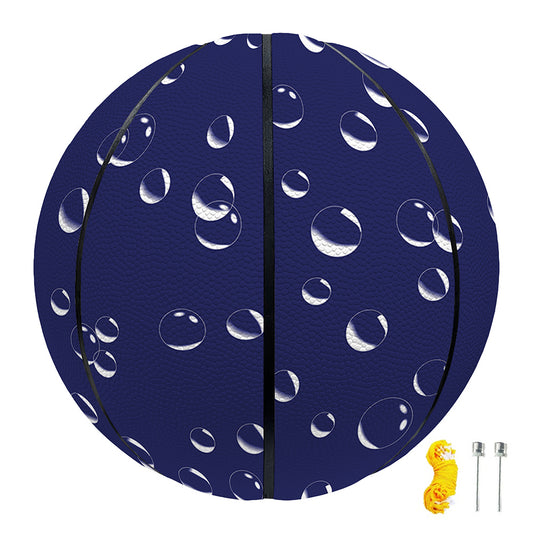 Blue And White Bubble Pattern Print Basketball