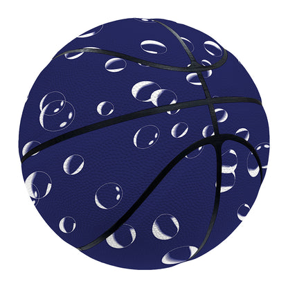 Blue And White Bubble Pattern Print Basketball