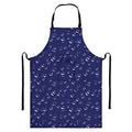Blue And White Bubble Pattern Print Bib Apron With Pocket