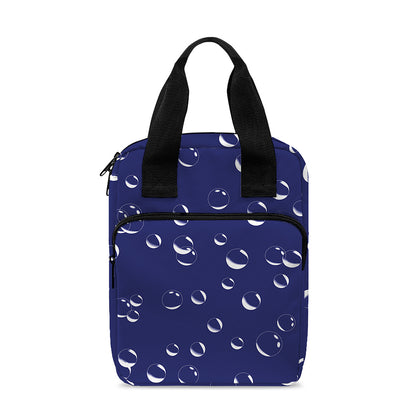 Blue And White Bubble Pattern Print Bible Tote Bag