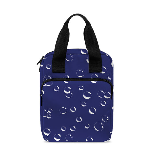 Blue And White Bubble Pattern Print Bible Tote Bag