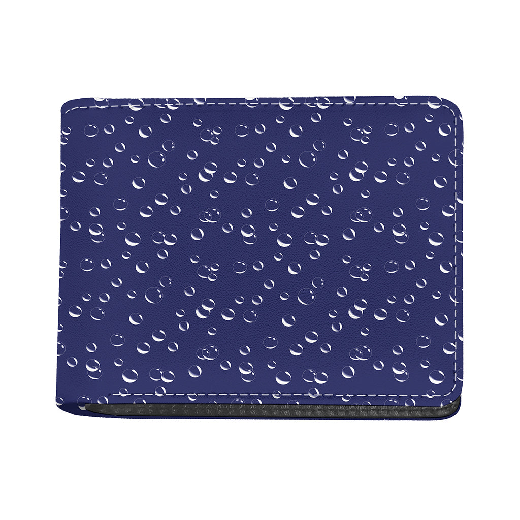 Blue And White Bubble Pattern Print Bifold Wallet
