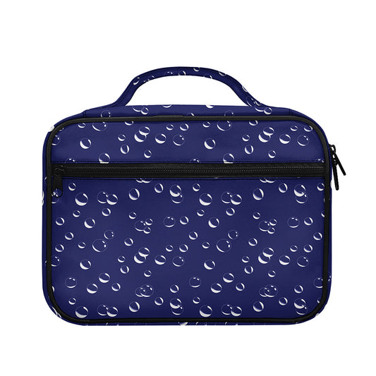 Blue And White Bubble Pattern Print Briefcase Bible Bag