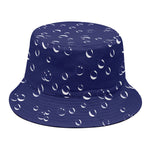 Blue And White Bubble Pattern Print Bucket Hat