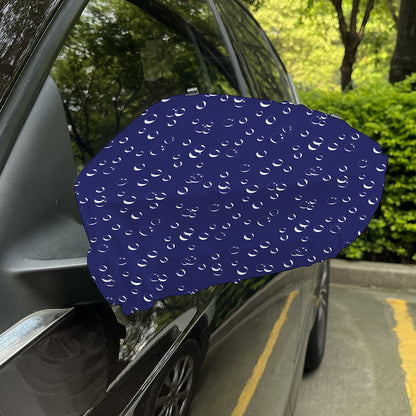 Blue And White Bubble Pattern Print Car Side Mirror Covers