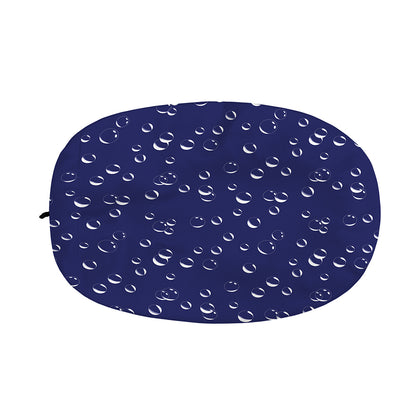 Blue And White Bubble Pattern Print Car Side Mirror Covers