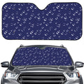 Blue And White Bubble Pattern Print Car Windshield Sun Shade