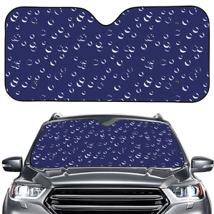 Blue And White Bubble Pattern Print Car Windshield Sun Shade