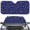 Blue And White Bubble Pattern Print Car Windshield Sun Shade