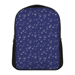 Blue And White Bubble Pattern Print Casual Backpack