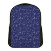 Blue And White Bubble Pattern Print Casual Backpack