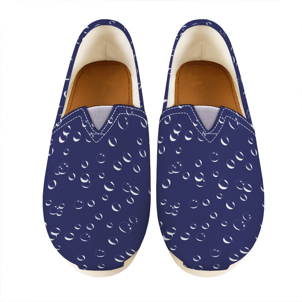 Blue And White Bubble Pattern Print Casual Shoes