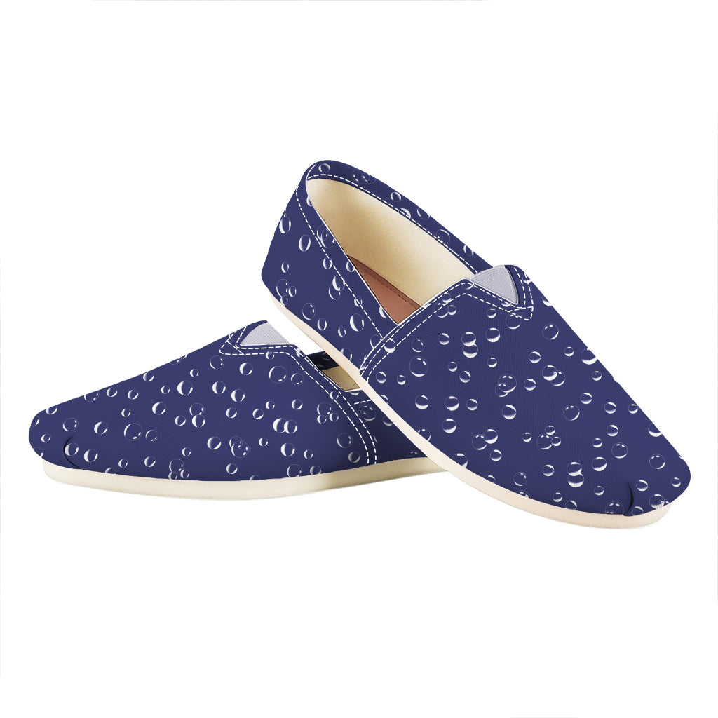 Blue And White Bubble Pattern Print Casual Shoes