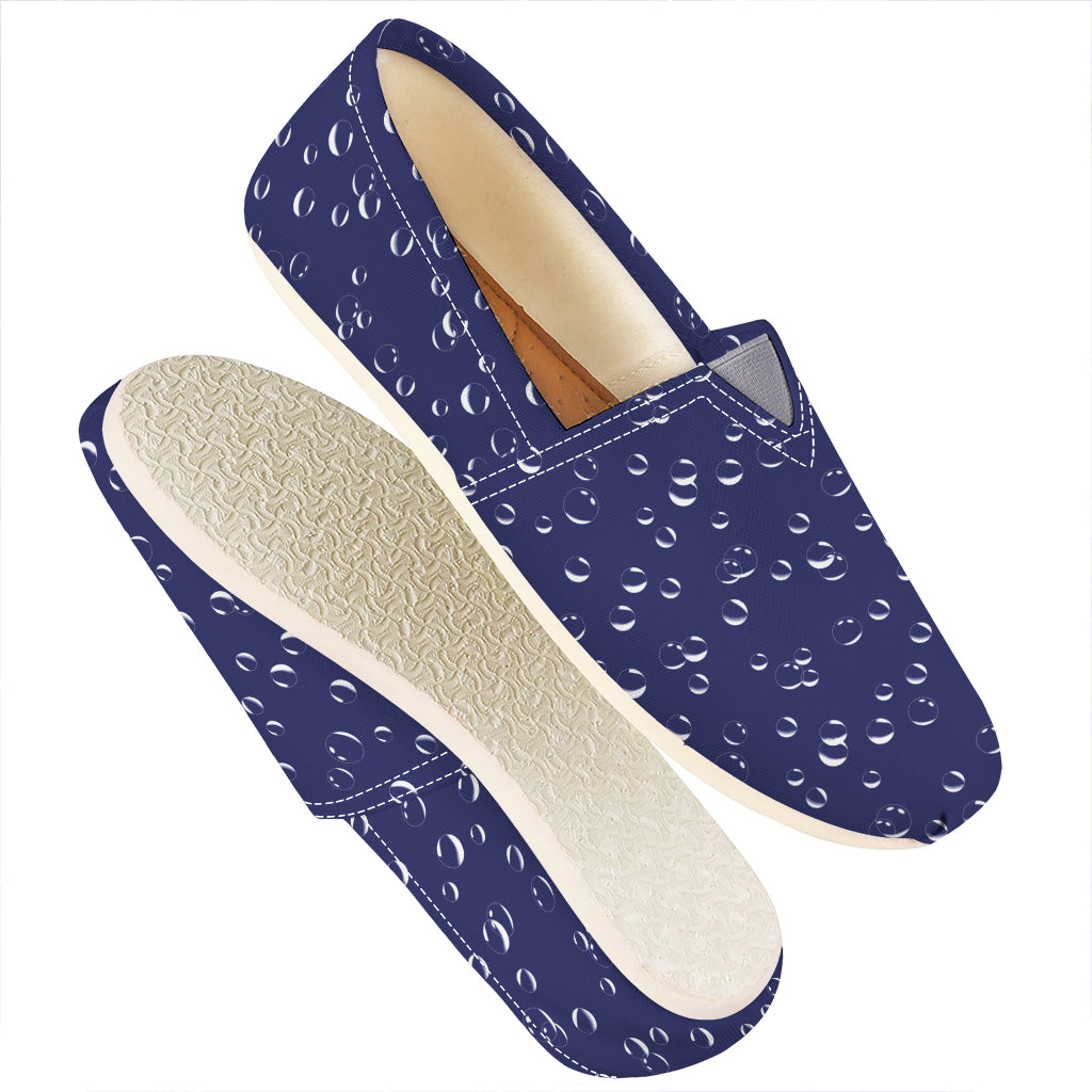 Blue And White Bubble Pattern Print Casual Shoes