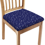 Blue And White Bubble Pattern Print Chair Cushion Cover