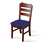 Blue And White Bubble Pattern Print Chair Cushion Cover