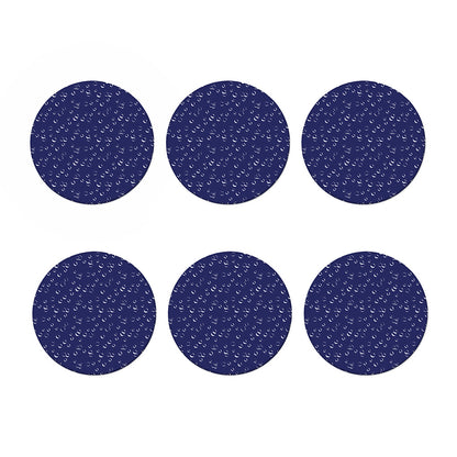 Blue And White Bubble Pattern Print Coaster Set