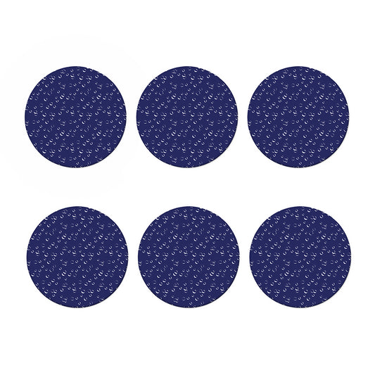 Blue And White Bubble Pattern Print Coaster Set