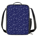 Blue And White Bubble Pattern Print Crossbody Lunch Bag