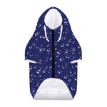 Blue And White Bubble Pattern Print Dog Zip Up Hoodie