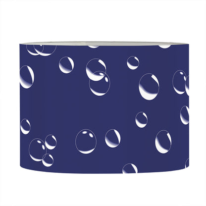 Blue And White Bubble Pattern Print Drum Lamp Shade