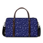 Blue And White Bubble Pattern Print Duffle Bag