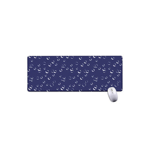 Blue And White Bubble Pattern Print Extended Mouse Pad