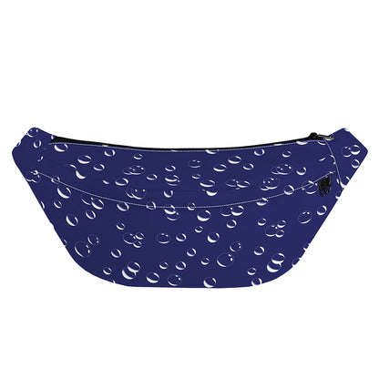 Blue And White Bubble Pattern Print Fanny Pack
