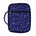 Blue And White Bubble Pattern Print Front Pocket Bible Bag