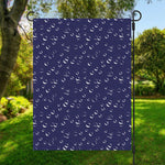 Blue And White Bubble Pattern Print Garden Flag