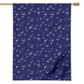 Blue And White Bubble Pattern Print House Flag