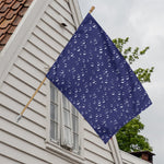 Blue And White Bubble Pattern Print House Flag