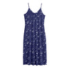 Blue And White Bubble Pattern Print Jersey Midi Cami Dress