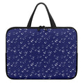 Blue And White Bubble Pattern Print Laptop Sleeve With Handle