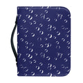 Blue And White Bubble Pattern Print Leather Bible Cover