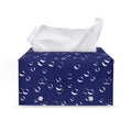 Blue And White Bubble Pattern Print Leather Tissue Box Cover