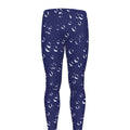 Blue And White Bubble Pattern Print Men's Leggings