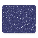 Blue And White Bubble Pattern Print Mouse Pad