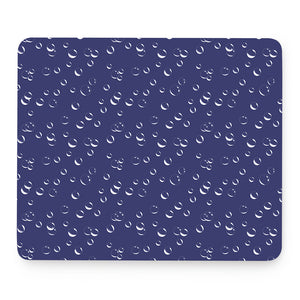 Blue And White Bubble Pattern Print Mouse Pad