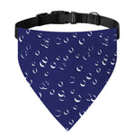Blue And White Bubble Pattern Print Over The Collar Dog Bandana