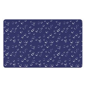 Blue And White Bubble Pattern Print Polyester Doormat