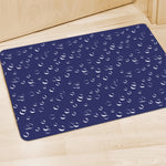 Blue And White Bubble Pattern Print Polyester Doormat