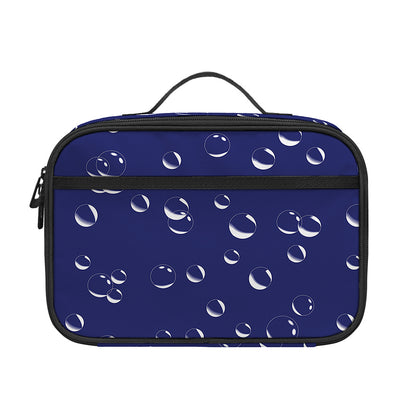 Blue And White Bubble Pattern Print Portable Lunch Bag