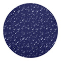 Blue And White Bubble Pattern Print Round Blanket