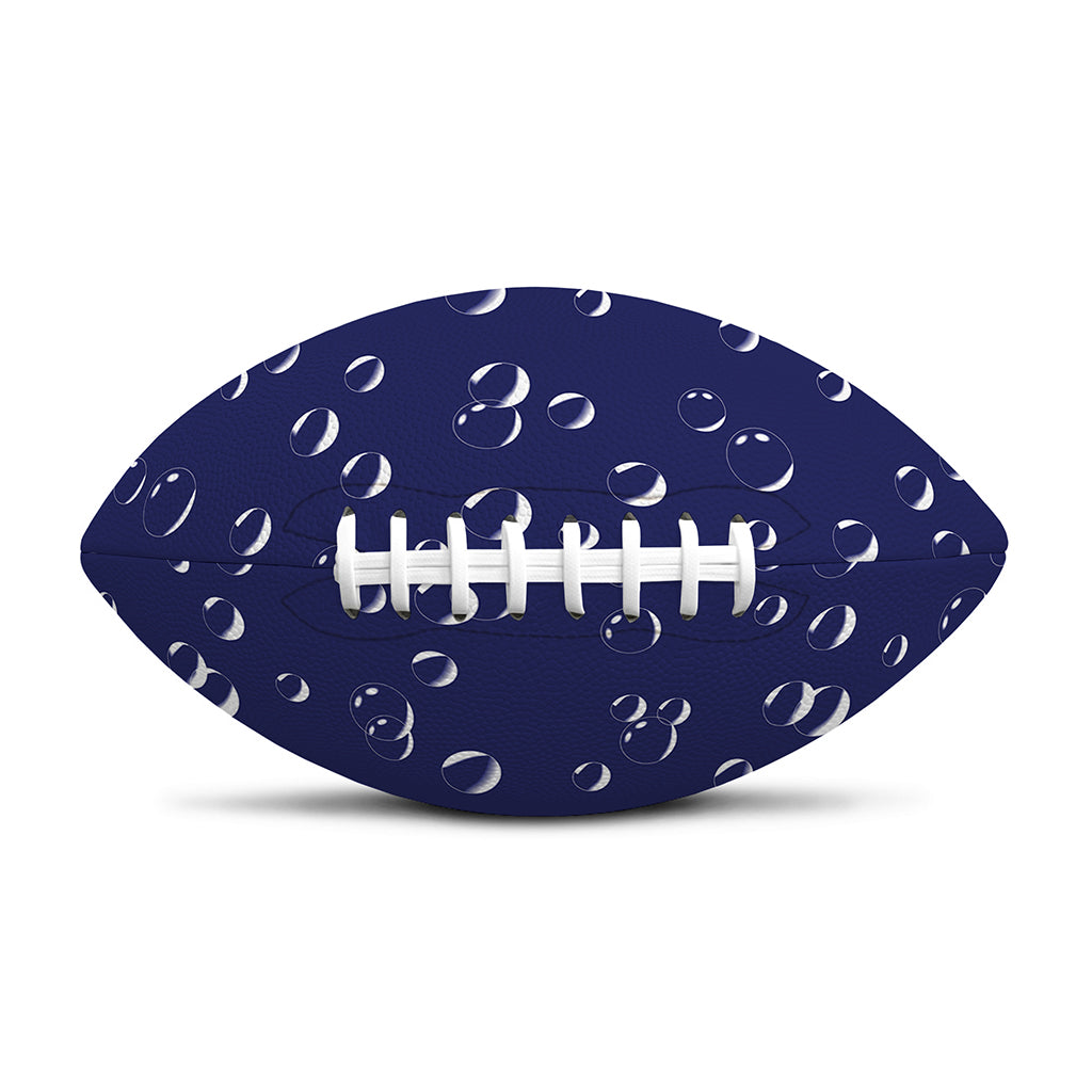 Blue And White Bubble Pattern Print Rugby Ball