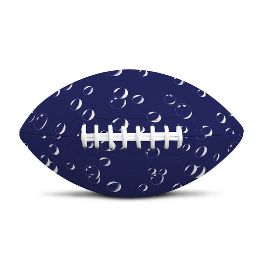 Blue And White Bubble Pattern Print Rugby Ball