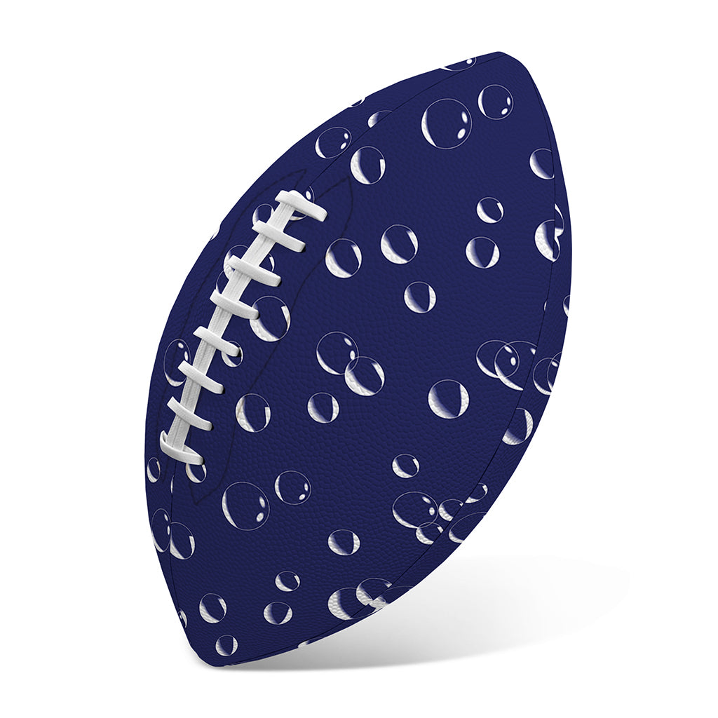 Blue And White Bubble Pattern Print Rugby Ball